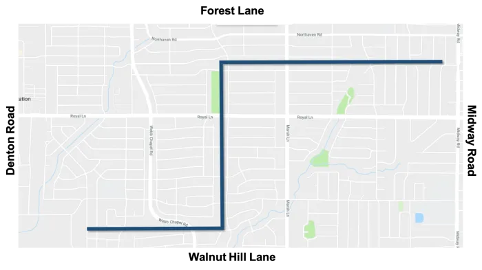 Trail map from Midway to Monroe